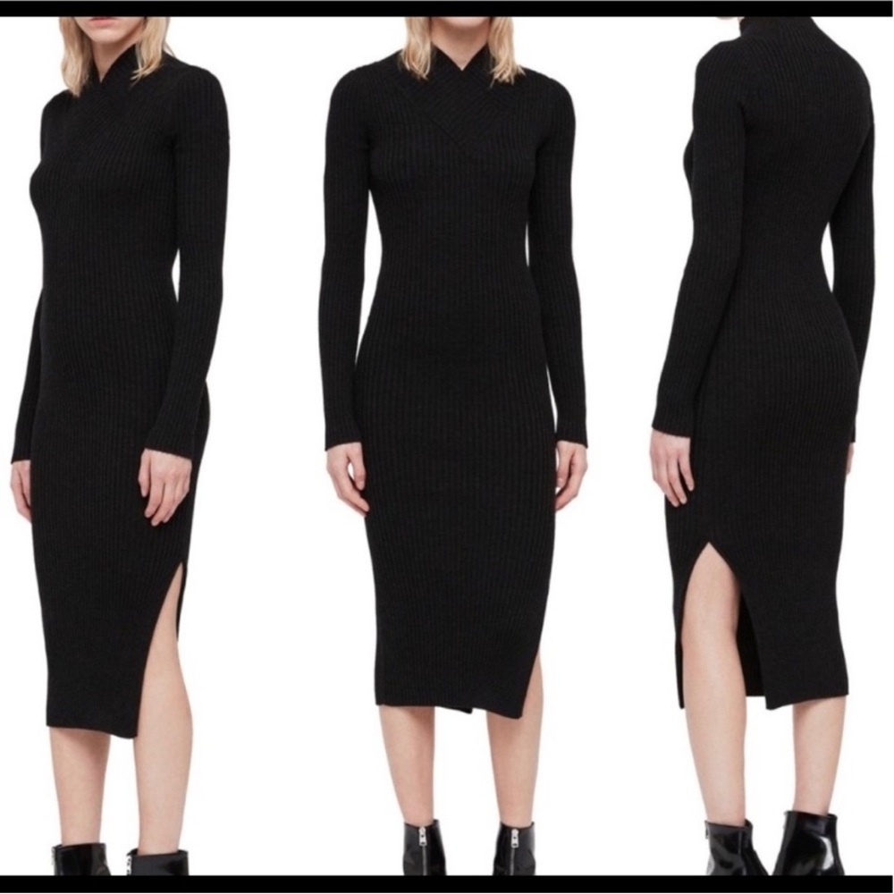 Allsaints 100% wool Vries dress
